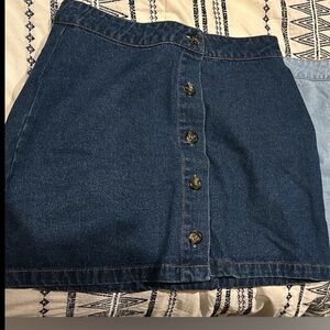 Forever 21 dark and light jean skirt. Thigh length. Size small.